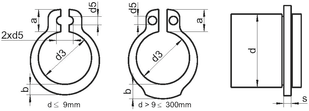 Кольцо стопорное наружное (для вала) ДИН 471